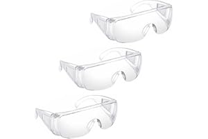 BNFGD 3Pcs Safety Glasses,Clear Safety Goggles,Eyewear Protective Safety Goggles Glasses Anti Splash Anti Scratch,Dust Proof for Eye Full Protection for Construction Laboratory Outdoor Protective Glasses.