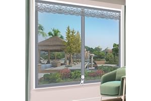 Liveinu Cortina Mosquitera con Cremallera Para Puerta Ventana,Mosquitera Para Puerta Protección Contra Insectos Mosquitera Puerta 90x120cm Gris