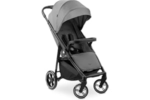hauck Buggy Shop N Care för barn från födseln upp till 22 kg med liggfunktion, mugghållare och mellanmålsbricka, liten hopfällbar, solskärm (UPF 50+), XL korg upp till 3 kg