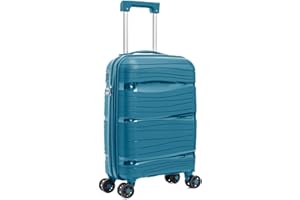 ARTREE Maletas de Viaje Cabina Polipropileno - Maleta Cabina Rígida Prácticas y Ligeras 52x35x20cm - Maleta de Cabina con 4 Ruedas Giratorias y Cierre de Combinación, 28L (Azul)