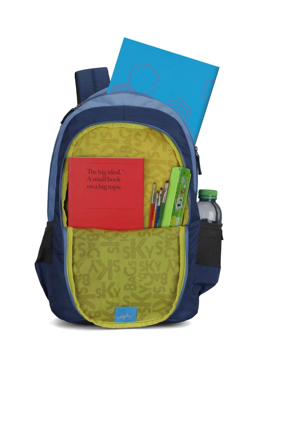 18 cms Blue Casual Backpack (BEATLE 01 