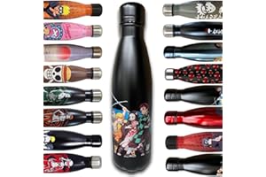HÔMADICT Demon Slayer - Borraccia in acciaio inox con doppia parete, con scritta "Demon Slayer", per sport, viaggi, quotidiani, 500 ml, senza BPA, licenza ufficiale