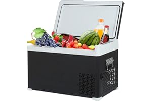 HCALORY Frigorifero Portatile 30L, Elettrico Frigorifero, Congelatore Portatile per Auto, Compressore, Mini Frigo per Casa e Auto, 12/24 V CC e 110-240 V CA, -20 ℃ - + 20 ℃