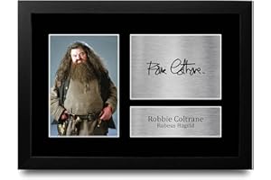HWC Trading FR A4 Robbie Coltrane Harry Potter Rubeus Hagrid Gifts - Immagine autografata stampata per i fan dei film - Cornice A4