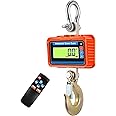 3T 3000KG Crane Scale Smart Heavy Type Crane Scale with Aviation Grade Aluminium Alloy Electronic Hanging Scale Digital Hook Hanging Scale Rechargeable Models (Orange)