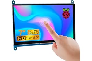 LAFVIN 7 Pulgadas Panel de Pantalla táctil LCD LCD 1024 × 600 Capatizive Screen HDMI Monitor para Raspberry PI, Jetson Nano, BB Black, Windows 10 8 7