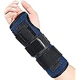 FDTY Carpal Tunnel Wrist Brace for Night Support, Removable Metal Wrist Splint, Three Adjustable Compression Straps, Wrist Support for Men, Women, Tendonitis, Hand Brace for Pain Relief-Right (Left)