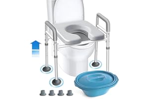 EOSPRIM Rialzo wc per anziani, Comoda wc alzawater per anziani, Ausili sedile wc per disabili, Alzawater per water protesi anca, Rialzo bidet per disabili, alza bidet per anziani universale (ZY+BP01)