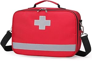 DSOAR Torba Medyczna Pusta Apteczka Pierwszej Pomocy Wodoodporna Wielofunkcyjna Torba Lekarska Przenośna Torba Ratunkowa Apteczka Pierwszej Pomocy Warstwowa do Podróży na Zewnątrz