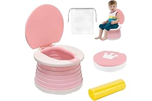 Bolale Vasino portatile bambini,Gabinetto per bambini,Vasetto portatile bambini,Potty training toilet,Vasino portatile per bambini da viaggio,45 omaggio sacchetti vasino portatile