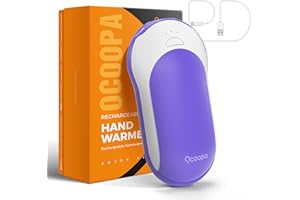 OCOOPA Scaldamani ricaricabile USB, 10000 mAh PD, batteria esterna USB-C con 18 W, scaldamani elettrico per bambini, donne, uomini