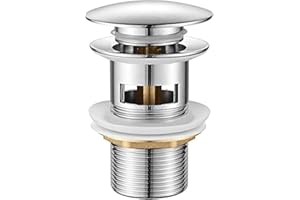 IBERGRIF M20502 vidage Salle de Bain, Bonde de Lavabo Pop Up, Chromé, Argent