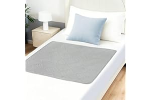 DUJUIKE Protège Matelas imperméable 90x180CM, Alèse lavable pour incontinence, Protection lit incontinence, Couvre lit imperméable, Absorbant, Alese adulte reutilisable pour Bébé, Enfant, Adulte(Gris)