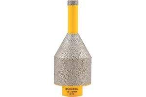 HIGHDRIL Diamond Core Drill Bit - 10-35mm Diamond Finger Milling Bits Diamond Beveling Chamfer Bit for Drilling Enlarging Shaping Holes in Porcelain Tile Ceramic Marble Granite (M14 Thread)