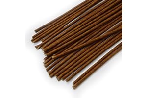 YITEXIN 80Pcs Floral Wire, 30cm/11.8in Length 3mm/0.12in Diameter Floral Stems, 18 Gauge Flower Wire Wrapped with Paper, Florist Wire for Artificial Flowers, Wreath, Bouquet (Brown)