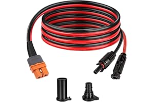Xiatiaosann Kabel solarny na XT60i, 10AWG, adapter złącza do XT60i, żeński przedłużacz XT60i do przenośnej stacji zasilania, generatora słonecznego, panel słoneczny (1,8 m)