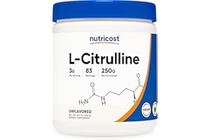 Nutricost Pure L-Citrulline (Base) Powder 250 Grams