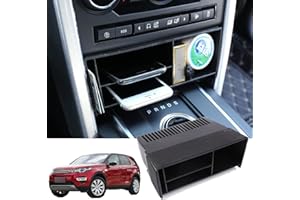 DIYUCAR Beinstock Console centrale multifonction de style automobile pour véhicule Land Rover Discovery Sport (2015-2016-2017) - Boîte de rangement, bac pour téléphone