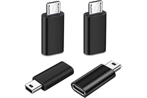 SHUBEIEUMI Adapter USB C auf Micro/Mini USB, 4 Pack Micro/Mini USB auf USB C Adapter, Unterstützt 2,4 A Schnellladung und Datentransfer, Kompatibel mit Laptops, Tablets, Phone usw