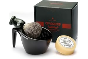 Anbbas Badger Hair Shaving Brush with 100G Shaving Soap Bar and Upgrade Lathering Way-POP Mug A5 Melamine,Foaming Set for Men Wet Shave,Women Girls Hair Removal