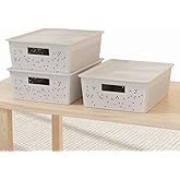 Deconox Seul &Ccedil;ok Ama&ccedil;lı Kapaklı Saklama Kutusu - Şık ve Dekoratif Dolap İ&ccedil;i Organizer D&uuml;zenleyici (4 L / 12 L / 20 L Boy Se&ccedil;e