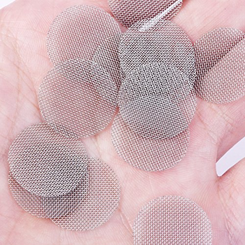 Mudder 150 Stück Edelstahl Screen Rohr Filterung Rauchen Pfeife Sieb Filter 3/ 4 Zoll mit Aufbewahrungsbox - 5
