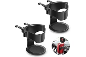 Funmo 2 Pièces Porte Gobelet Voiture Porte-gobelet pour Grille d'aération Multifonction pour Voiture All Purpose Car Cup Holder, pour La Plupart des Voitures Porte-Boisson Réglable pour Voiture