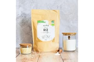 PUR VITAE WOD NUTRITION Farine de Riz Bio 750gr | Sans gluten 5,5% de protéines | Faible teneur en sucre | Facile à utiliser | Pur Vitaé
