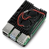 Raspberry Pi 5 &Ccedil;ift Fanlı İki Kablolu Al&uuml;minyum Kasa Soğutucu Muhafaza Kutusu