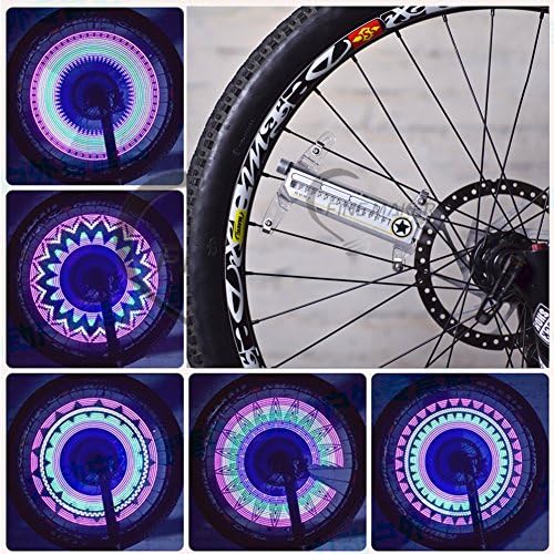 Asenart Colorful Led Bicycle Wheel Light Bike Cycling Strip Tire Light Colorful Bicycle Tire Accessories Cycling Spoke Led Neon Diy Programmable Bicycle Equipment
