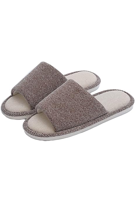 Pantofole In Lino AioTio - Traspiranti, Comode, Con Suola Antiscivolo In PVC, Per Casa E Interni - Foto 8