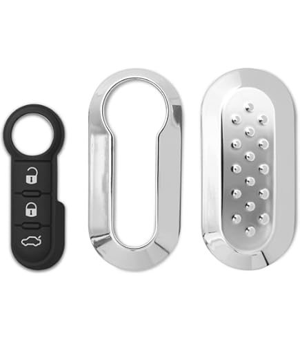 Vailikey Coque De Clé Pliante à 3 Boutons Compatible Avec Fiat 500L MPV