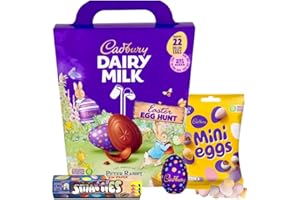 TJMOLTEN Cadbury Easter Egg Hunt Pack 500g | Contains cadbury 22x hollow eggs, mini eggs chocolate - Easter Egg Bundle - Easter gifts for kids - Dairy Milk Eggs Bulk Chocolate Easter Egg for Easter 2025