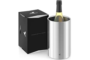 Beyond Flaschenkühler für Wein, Champagner und Sekt Flaschen I Doppelwandiger Edelstahl Sektkühler - Weinkühler, Getränkekühler ideal für lange Outdoor Weinabende im Garten