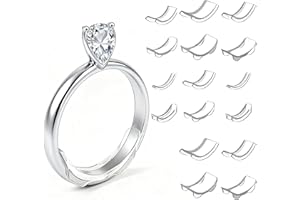 NORHOGO Northog Zestaw 16 regulatorów rozmiaru niewidocznych pierścionków, 8 rozmiarów, Tworzywo sztuczne,