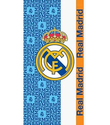 Serviette De Plage Officielle Real Madrid 70x140 Cm – Microfibre Ultra-Douce & Absorbante