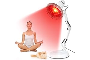 AUORUSI AUOROSI lampada infrarossi 100W,Lampada riscaldante a luce rossa, 600nm-1400nm Lampada per fisioterapia,Infrarossi terapia per uso domestico,Bianca