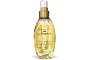 OGX Argan Oil of Morocco Weightless Reviving Dry Hair Oil Mist, Lightweight Hydration, Frizz Control, Shine Enhancement for Dry, Damaged Hair, Packaging May Vary, 118 ml