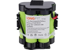 LONG FIT LongFit Batterie au lithium 2,5 Ah 18 V compatible avec tondeuses robots Gardena R38Li R40Li R45Li R50Li R70Li R75Li R80Li Husqvarna Automower 105 305 308 308X Flymo 1200R McCulloch Rob R600 R800