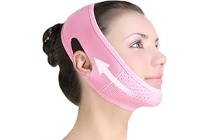 ENLIK Doppelkinn Entferner V Gesichtsmasken – Wiederverwendbare Face Wrap Lifting-Maske, V-förmiges Kinnband gegen Doppelkinn & schlaffe Haut, Kinnband Schlafapnoe, Gesichtsstraffungsband für Frauen & Männe