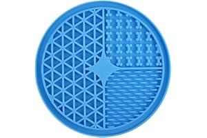 AMZ ACE Licky Mats For Dogs Puppy Dog Lick Pad Slow Feeding Dog Treat Mat With Strong Suction Cup Lick Mat Suitable For Pet Bathing Grooming Training (Blue)