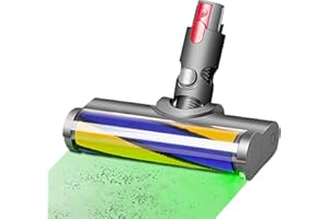 iRobacc Bürste Bodendüse Kompatibel mit Dyson V7, V8, V10, V11, V15 Staubsauger,Ausgestattet mit LED Leuchten Zubehör für Staubsauger,Ersatzbürste Aufsatz,Softwalze Bodenbürste zum Reinigen Hartböden