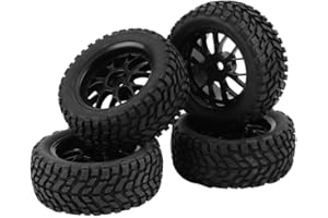 DILWE Pneumatici Auto RC 4 Pezzi/Set Pneumatici n Gomma per Auto Fuoristrada 1:10 Pneumatici Cerchione per Modello Veicolo RC