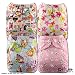 LittleBloom, Reusable Pocket Cloth Nappy, Fastener: Popper, Set of 4, Patterns 413, With 4 Microfibre Inserts, (see "Special Offers and Product Promotions" for Special Offers Detail)