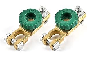 DOETYD 2PCS Top Post battery isolator Switch 12V-24V, Battery Disconnect Terminal with On Off Kill Function, Universal quick release battery terminals for Car Truck RV Boat Vehicle