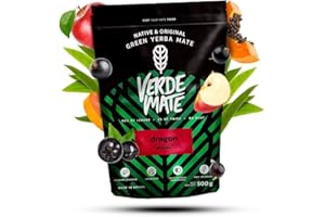 Verde Mate Green Dragon 500 g | Yerba maté au goût de pitaya | Seulement ingrédients naturels | thé brésilien yerba maté | A froid et à chaud | C’est idéal pour les débutants
