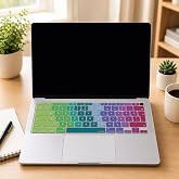 McStorey T&uuml;rk&ccedil;e Q Klavye Koruyucu MacBook Air 13 A2179 A2337 M1 Uyumlu | UK ISO Ters L Enter | Ultra İnce Silikon Keyboard Co
