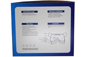 LEIKANG FFP3 Mund- und Nasenschutz Maske mit EC Zertifizierung, 5 lagige Maske ohne Ventil, Staub- und Partikelschutzmaske, medizinische Schutzmaske mit hoher BFE-Filtereffizienz ≥ 98, 20 Stück