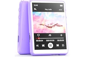 MECHEN Odtwarzacz MP3 Bluetooth 5.3 z ekranem dotykowym, odtwarzacz MP3 64 GB z głośnikiem, dźwięk HiFi, radio FM, muzyka, wideo, e-book, nagrywarka głosu, w zestawie pokrowiec ochronny