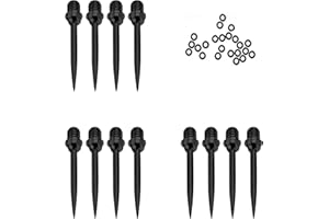 HERZWILD Punte per freccette, 12 pezzi, in gomma, punte in acciaio